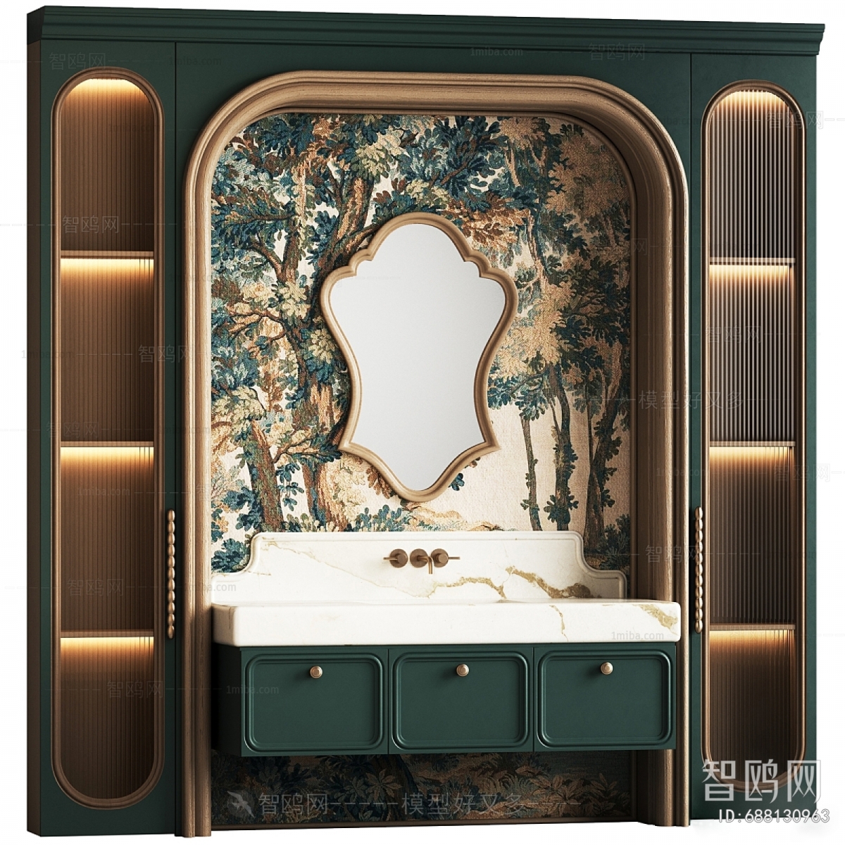 French Style Bathroom Cabinet