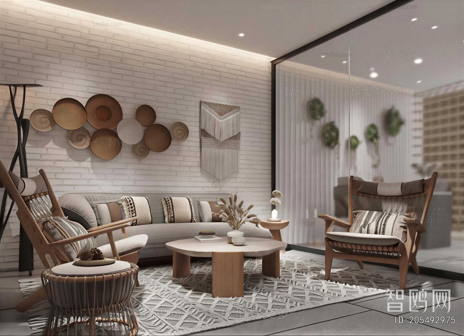 Wabi-sabi Style A Living Room