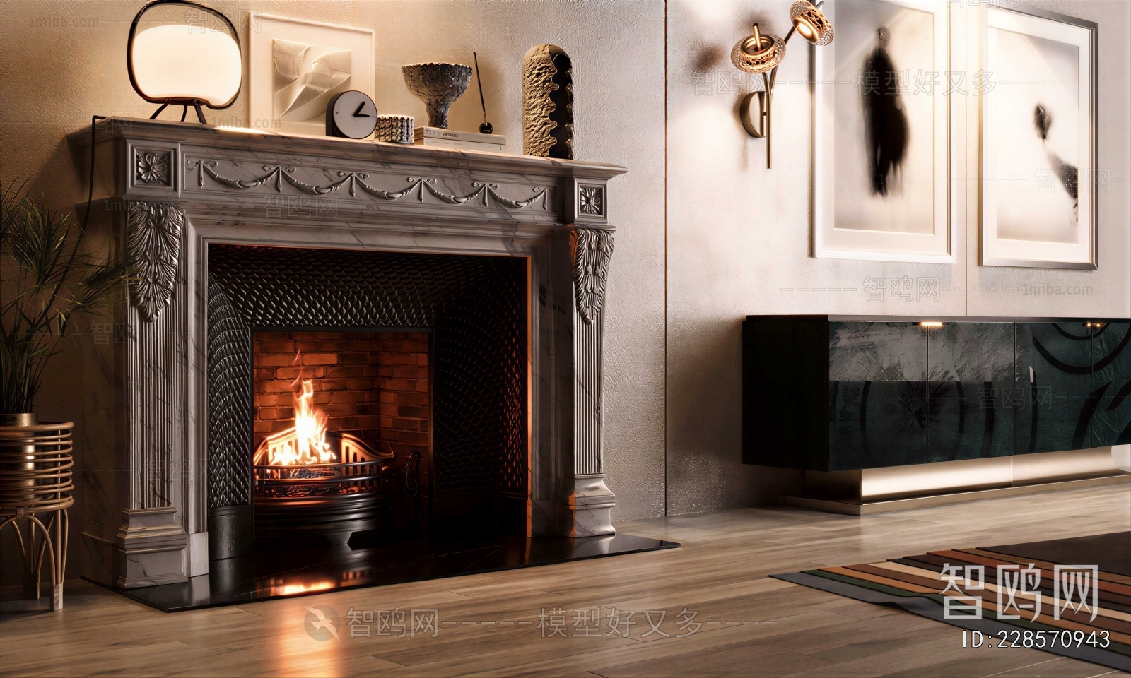 European Style Fireplace