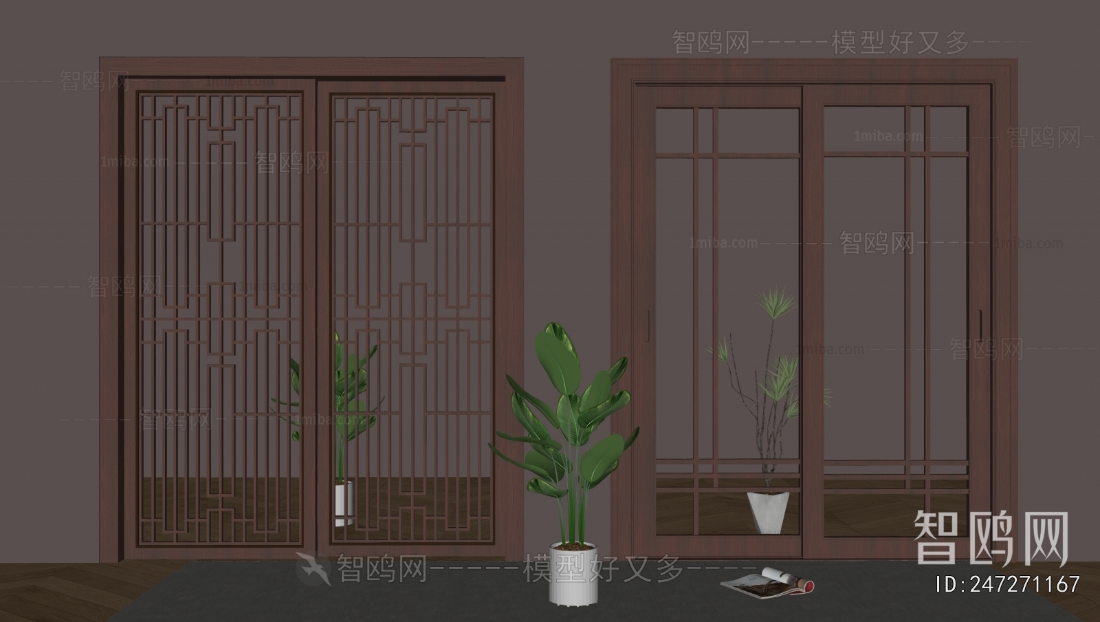 New Chinese Style Sliding Door