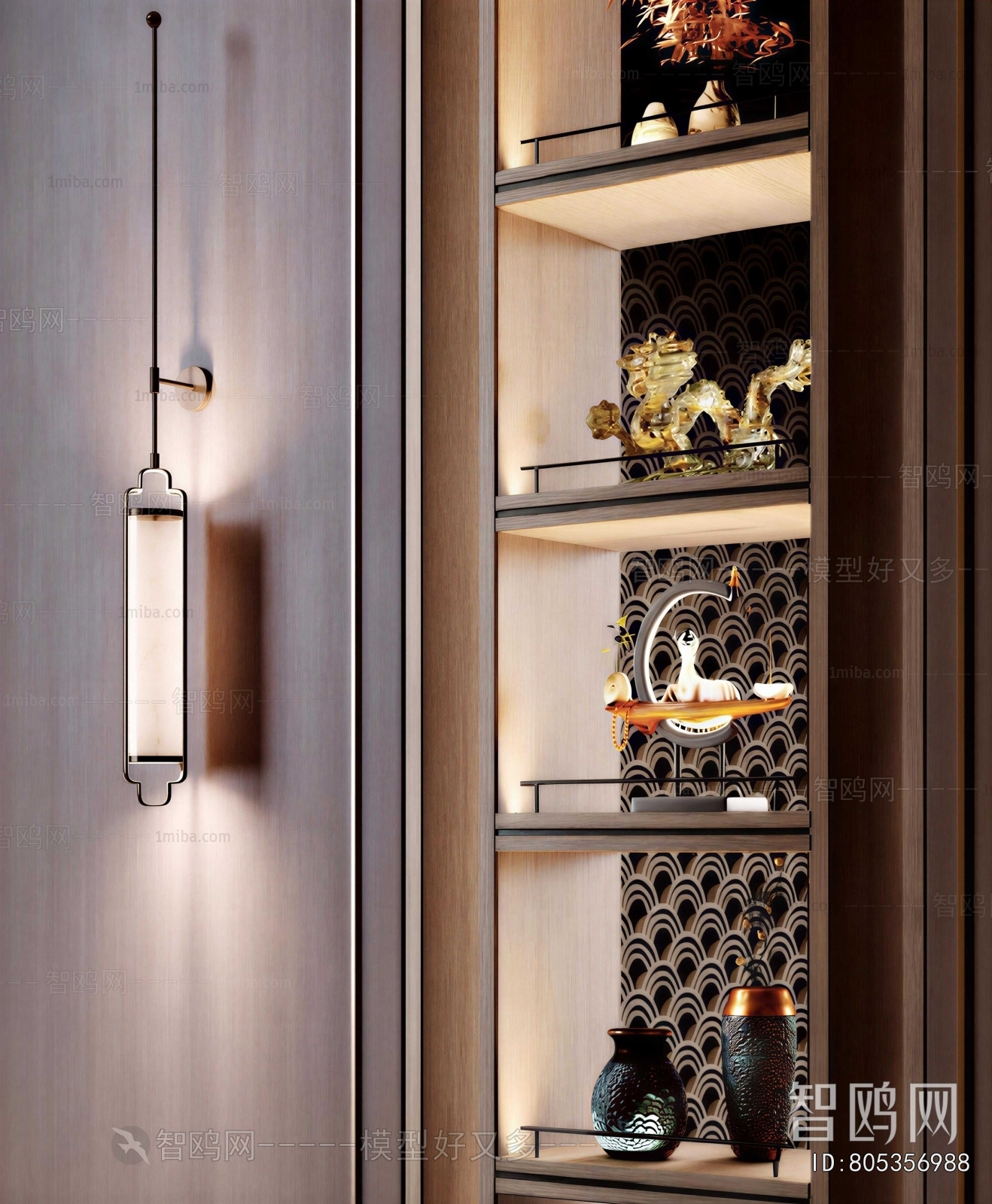 New Chinese Style Wall Lamp