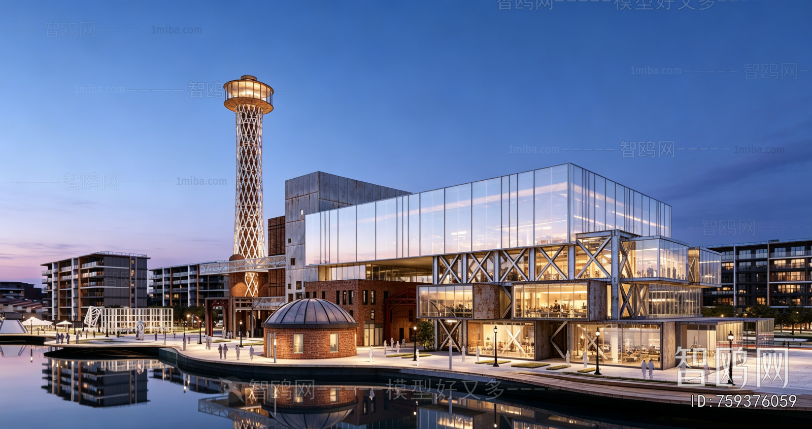 Modern Architectural Bird's-eye View Planning