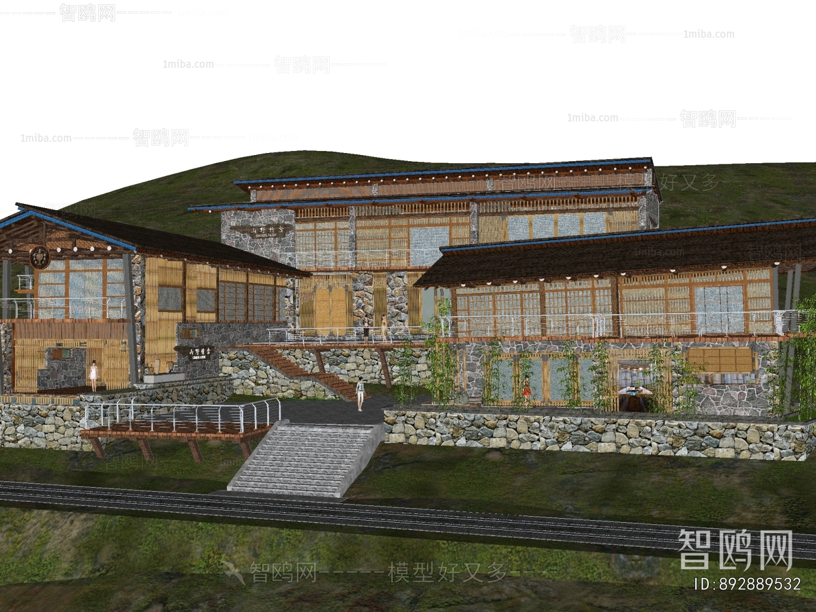 New Chinese Style Appearance Of Commercial Building