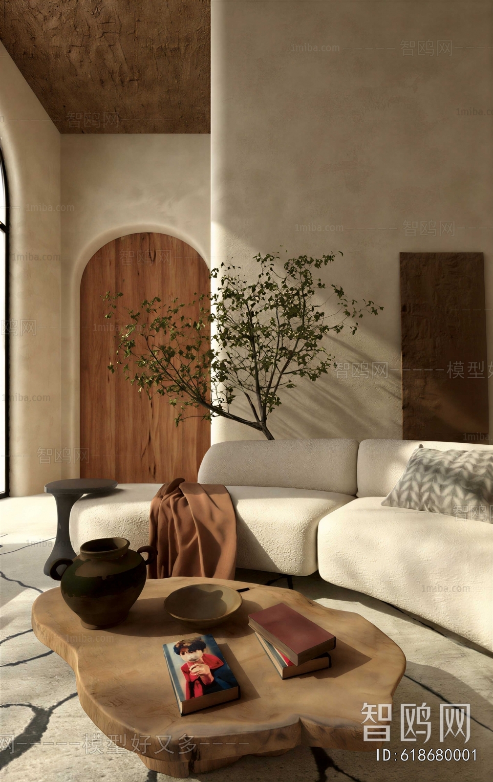 Wabi-sabi Style A Living Room