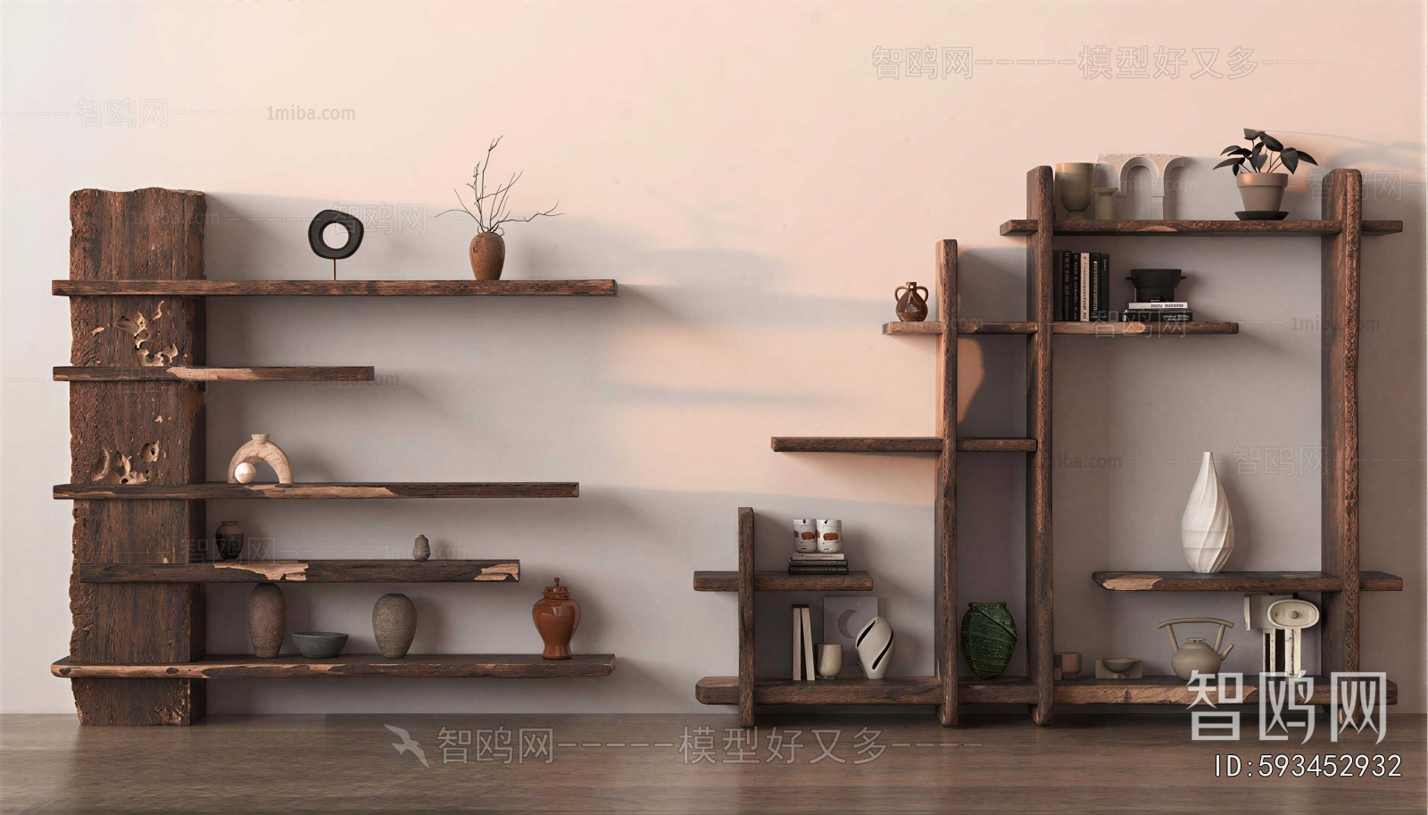 Wabi-sabi Style Shelving
