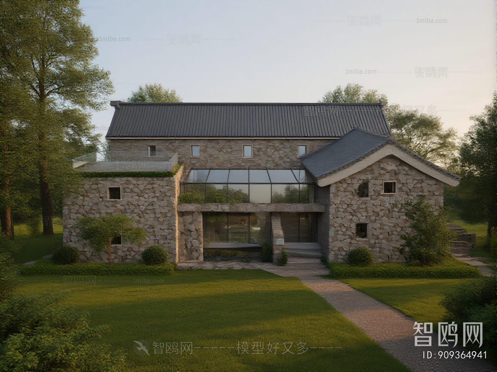 New Chinese Style Appearance Of Commercial Building