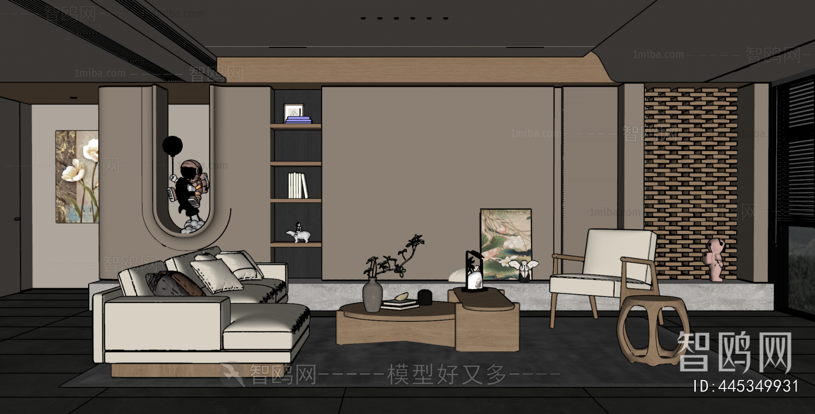 New Chinese Style A Living Room
