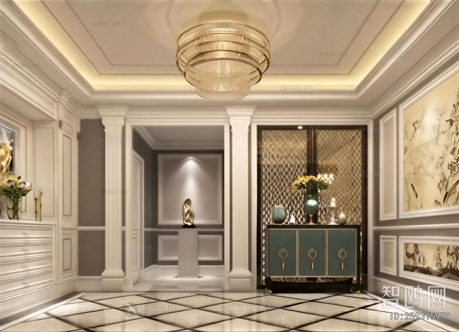 European Style Hallway