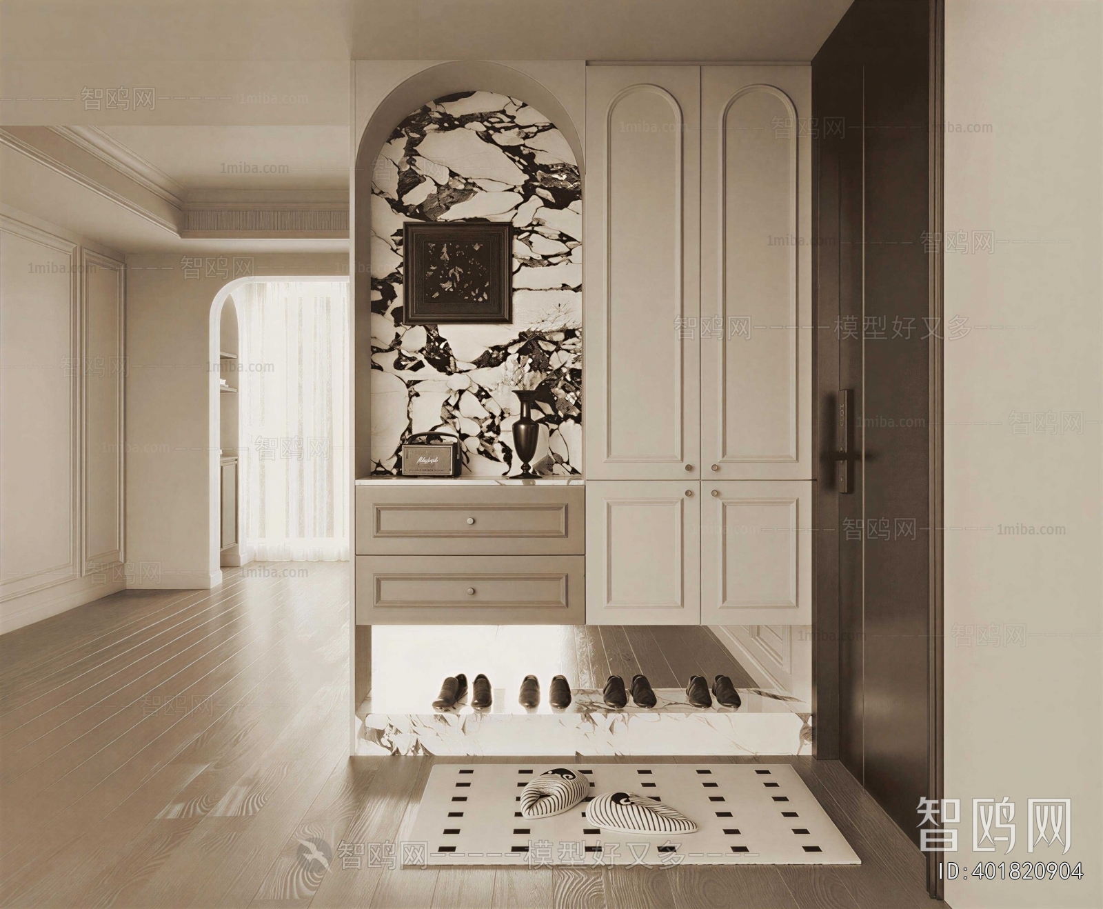 French Style Hallway