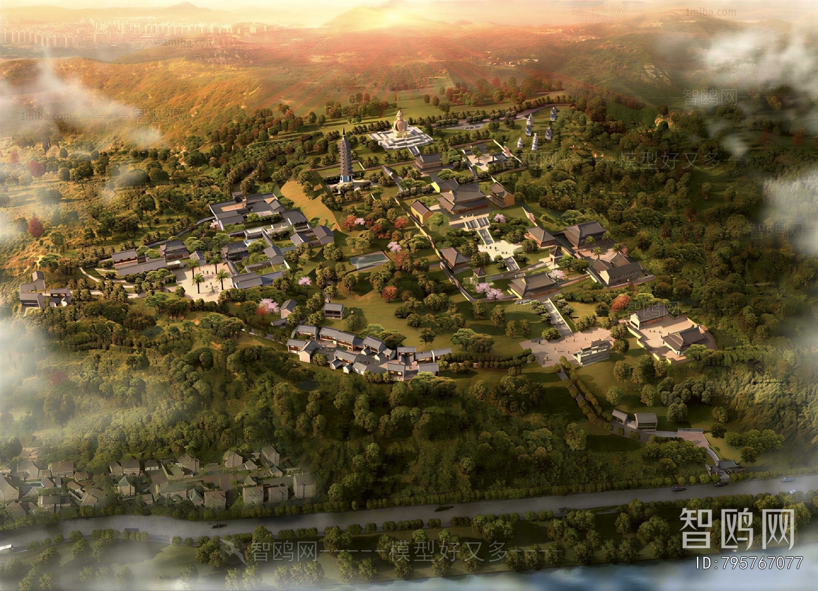 Chinese Style Architectural Bird's-eye View Planning