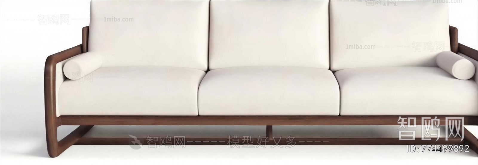 New Chinese Style Three-seat Sofa