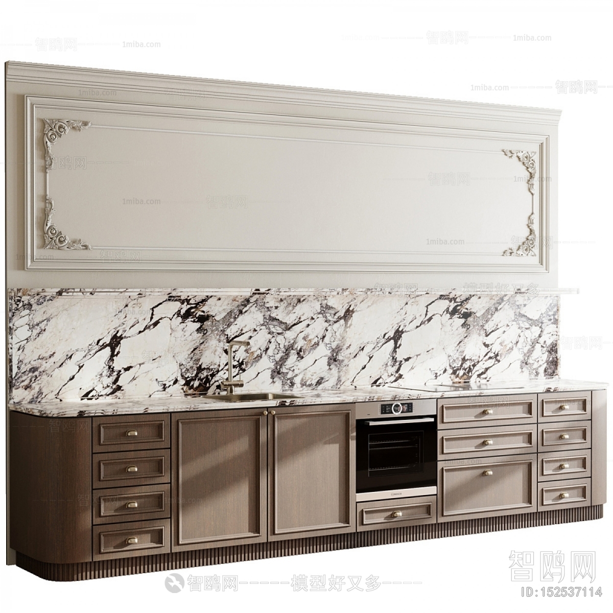 Simple European Style Kitchen Cabinet