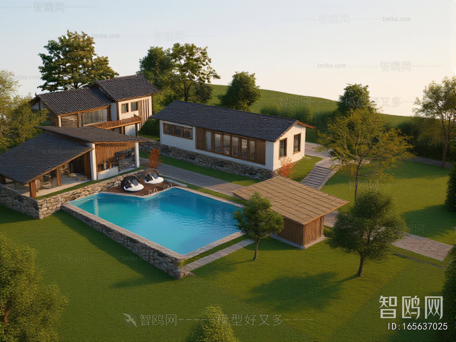 New Chinese Style Appearance Of Commercial Building