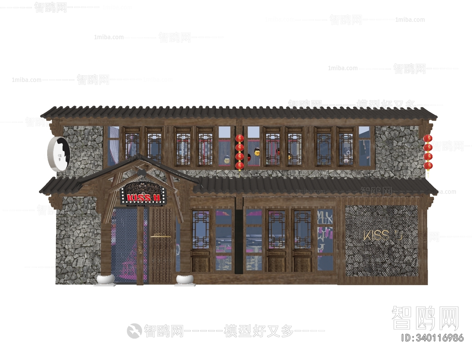 New Chinese Style Appearance Of Commercial Building