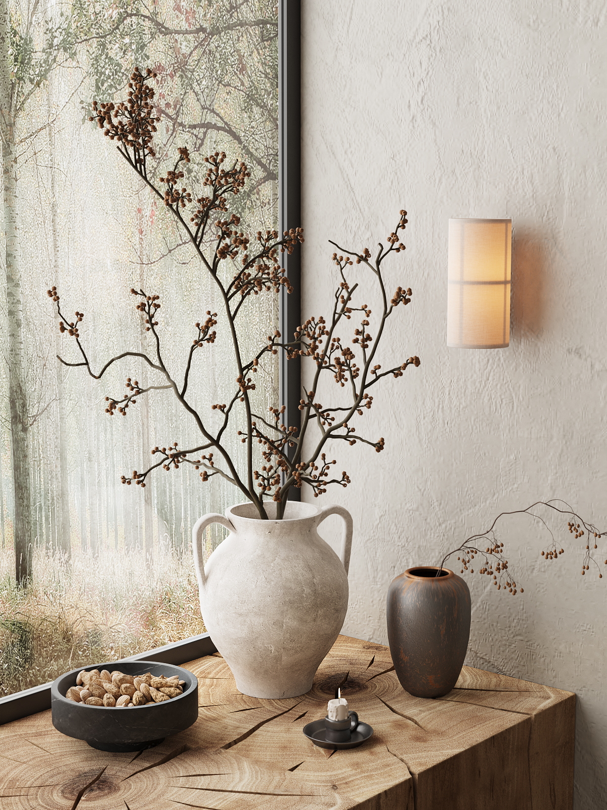Wabi-sabi Style Dried Branch