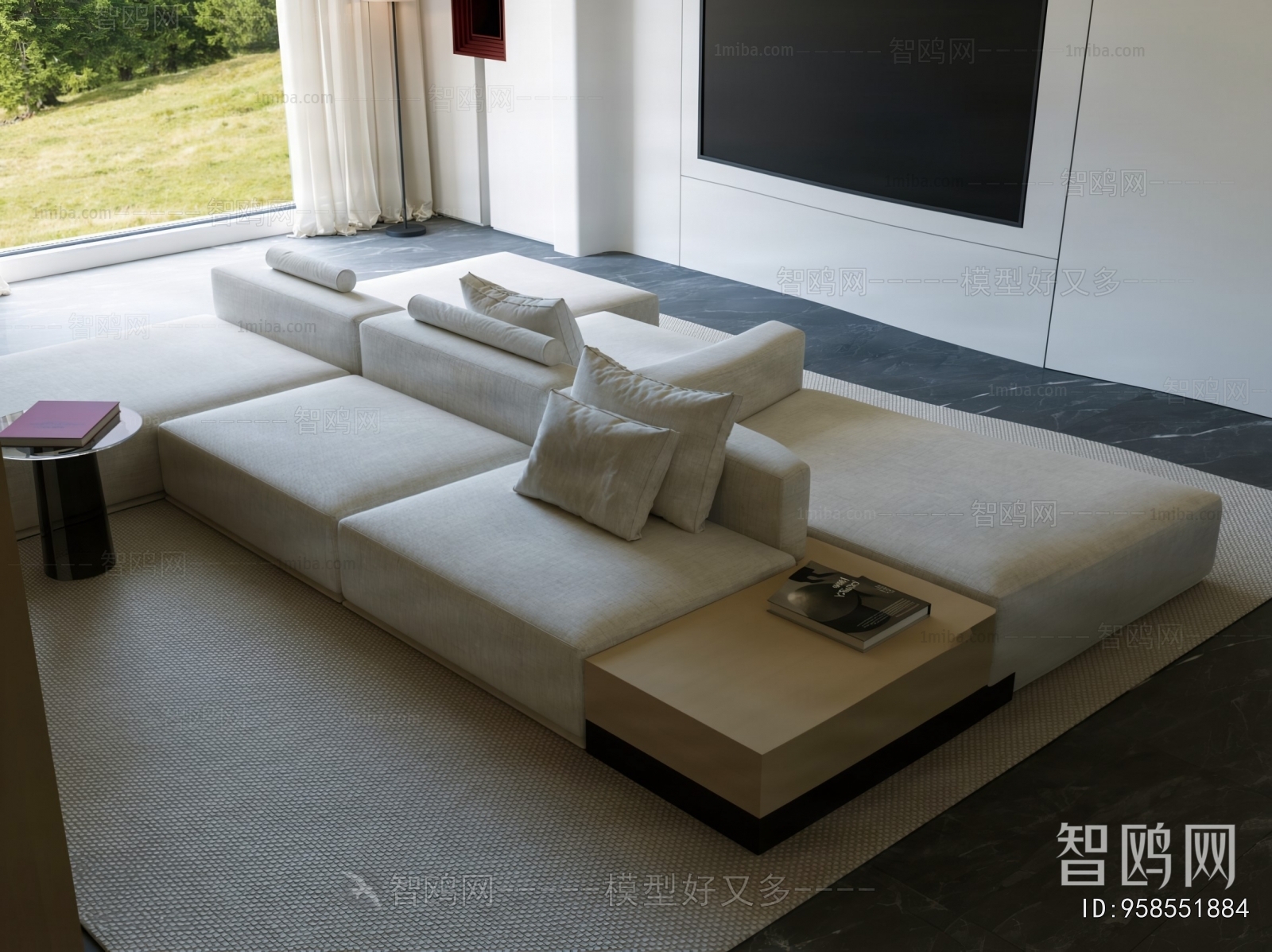 Modern Multi Person Sofa
