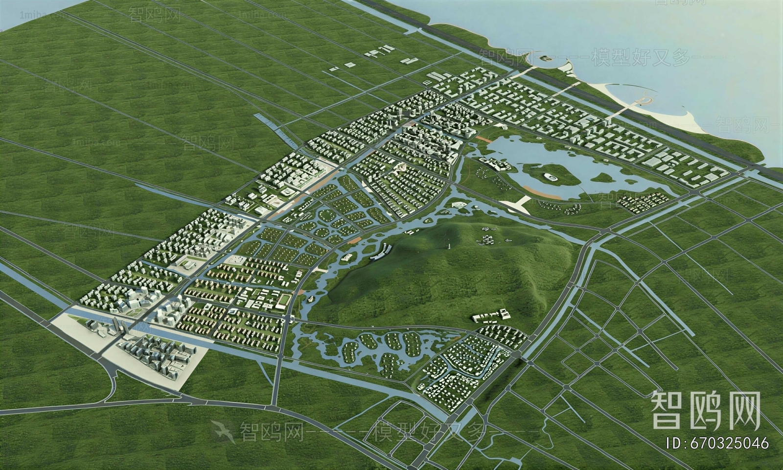 Modern Architectural Bird's-eye View Planning