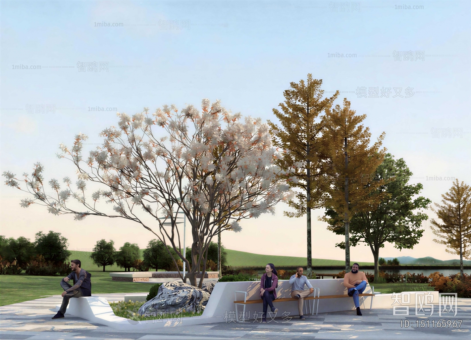 Modern Park Landscape