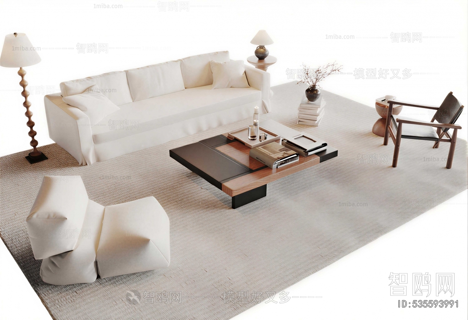 Wabi-sabi Style Sofa Combination