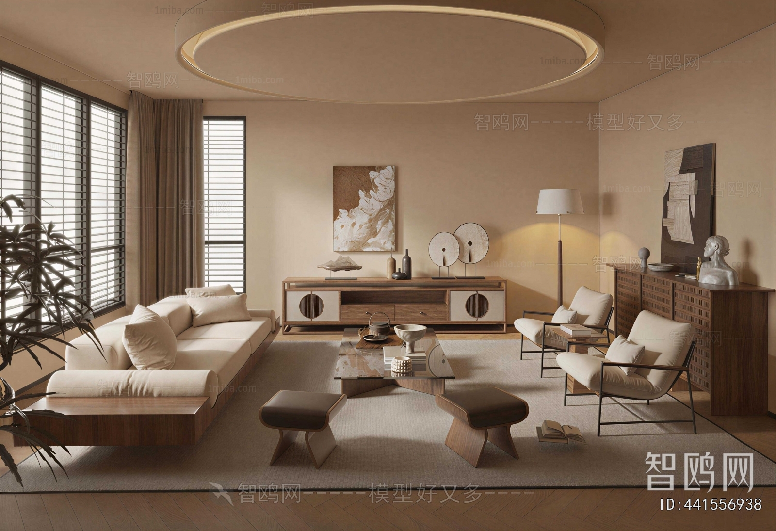 Wabi-sabi Style A Living Room