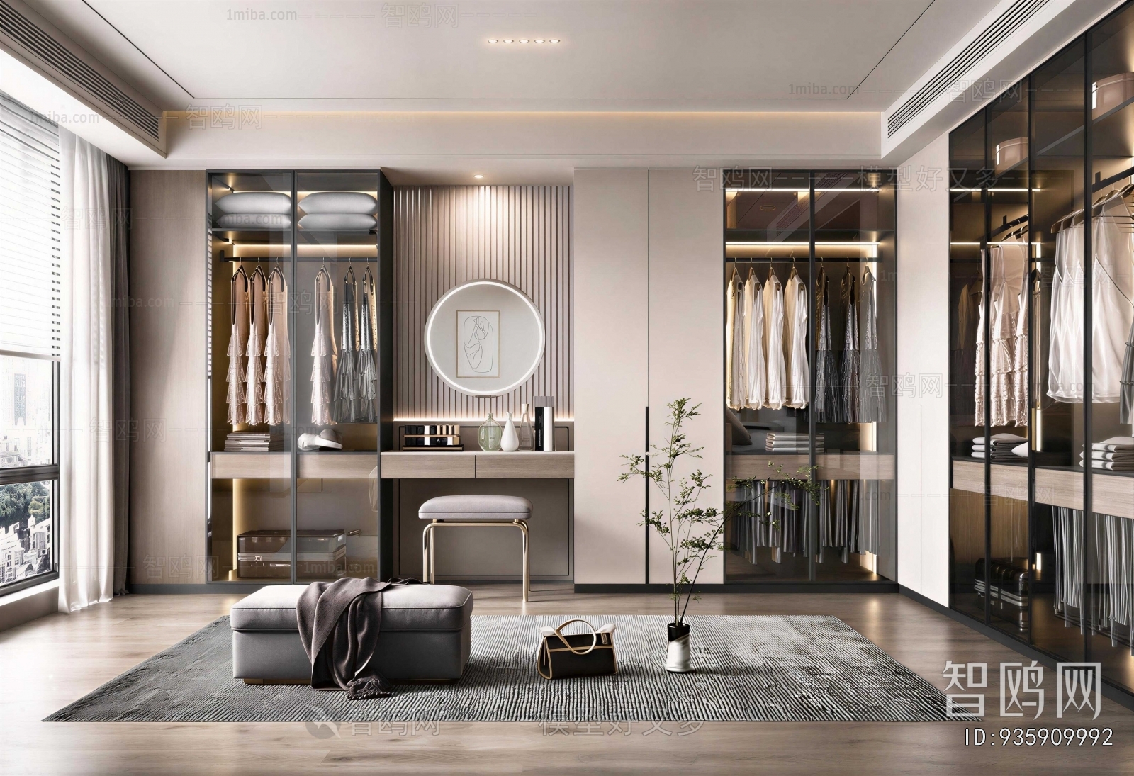 Modern Clothes Storage Area