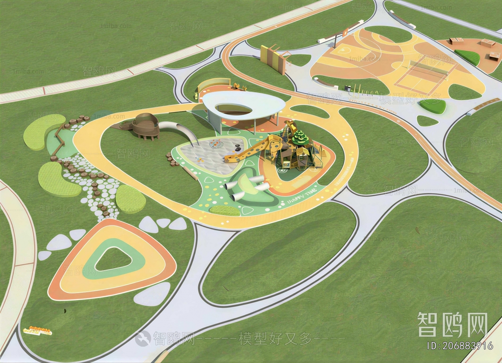 Modern Park Landscape