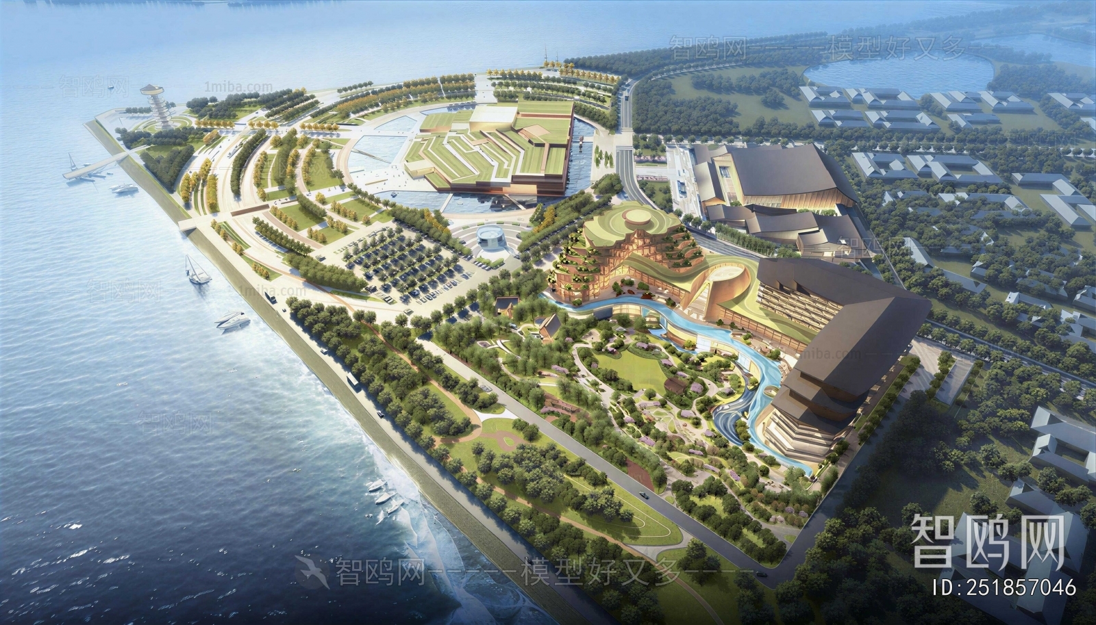 Modern Architectural Bird's-eye View Planning