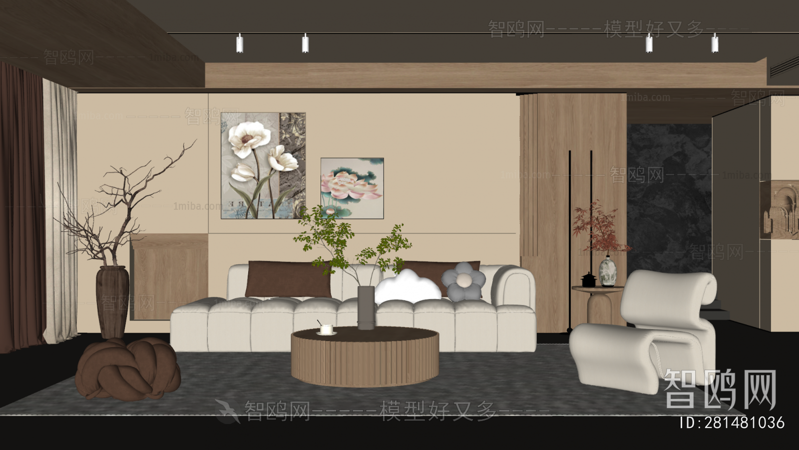 New Chinese Style A Living Room