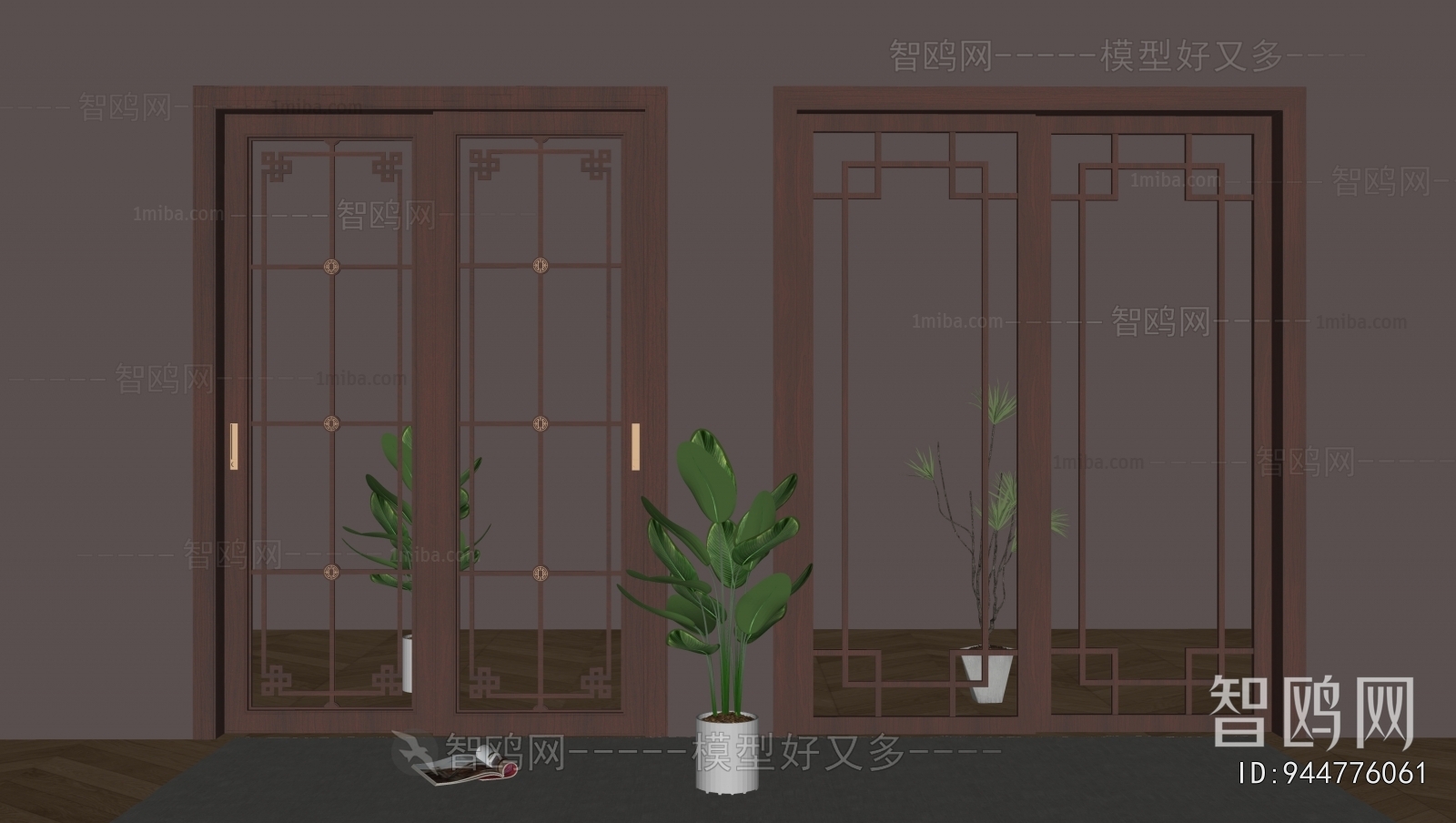 New Chinese Style Sliding Door