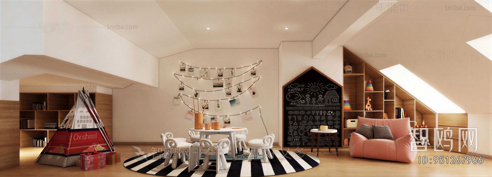 Modern Children's Room Activity Room