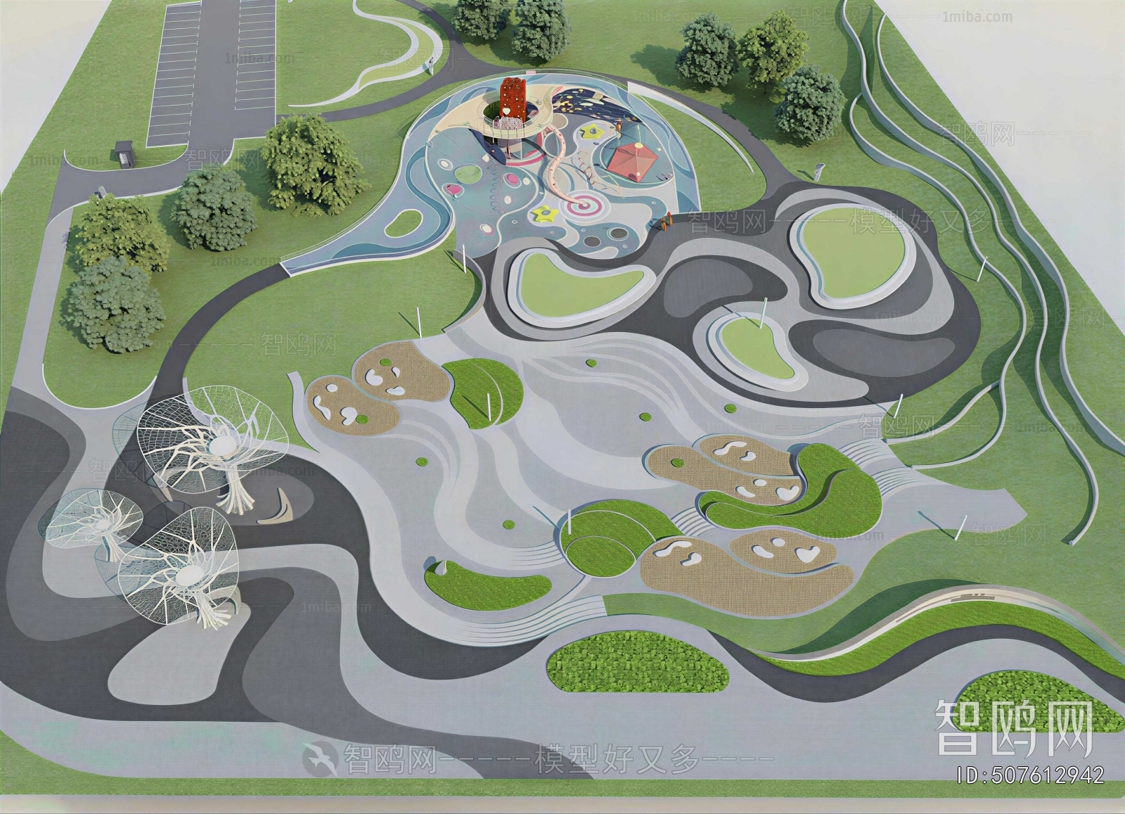 Modern Park Landscape