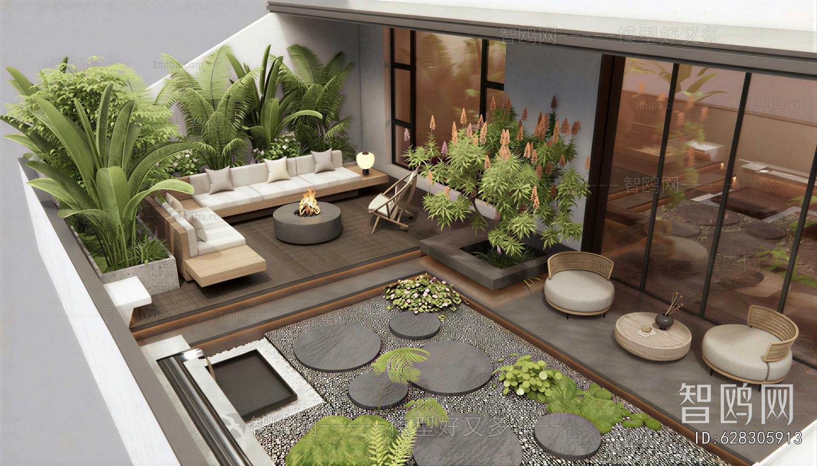 Modern Courtyard/landscape