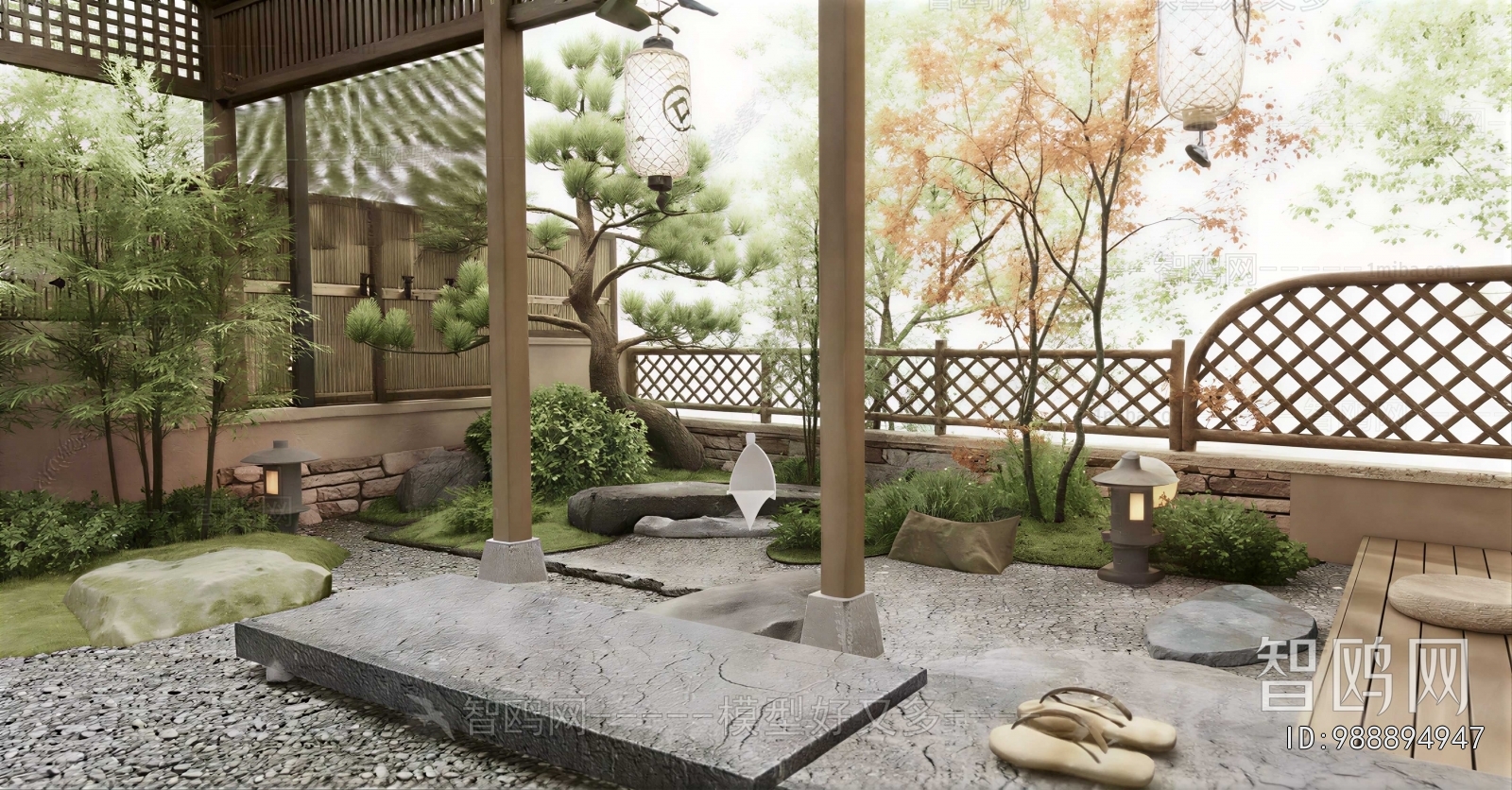 New Chinese Style Courtyard/landscape