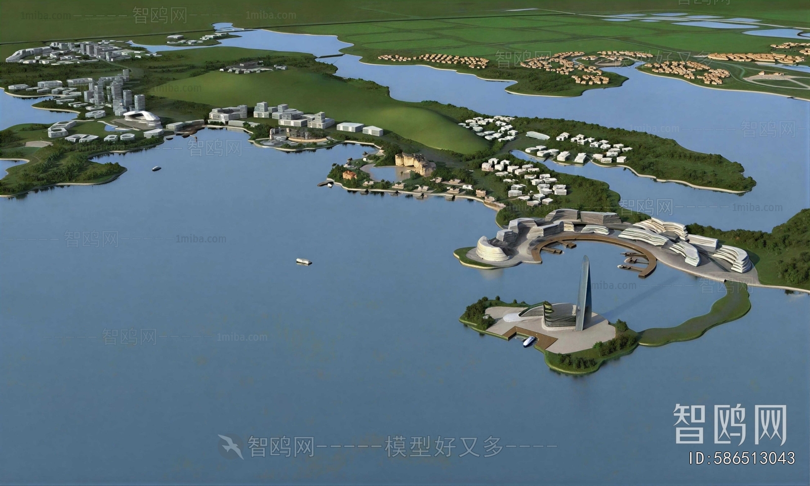 Modern Architectural Bird's-eye View Planning