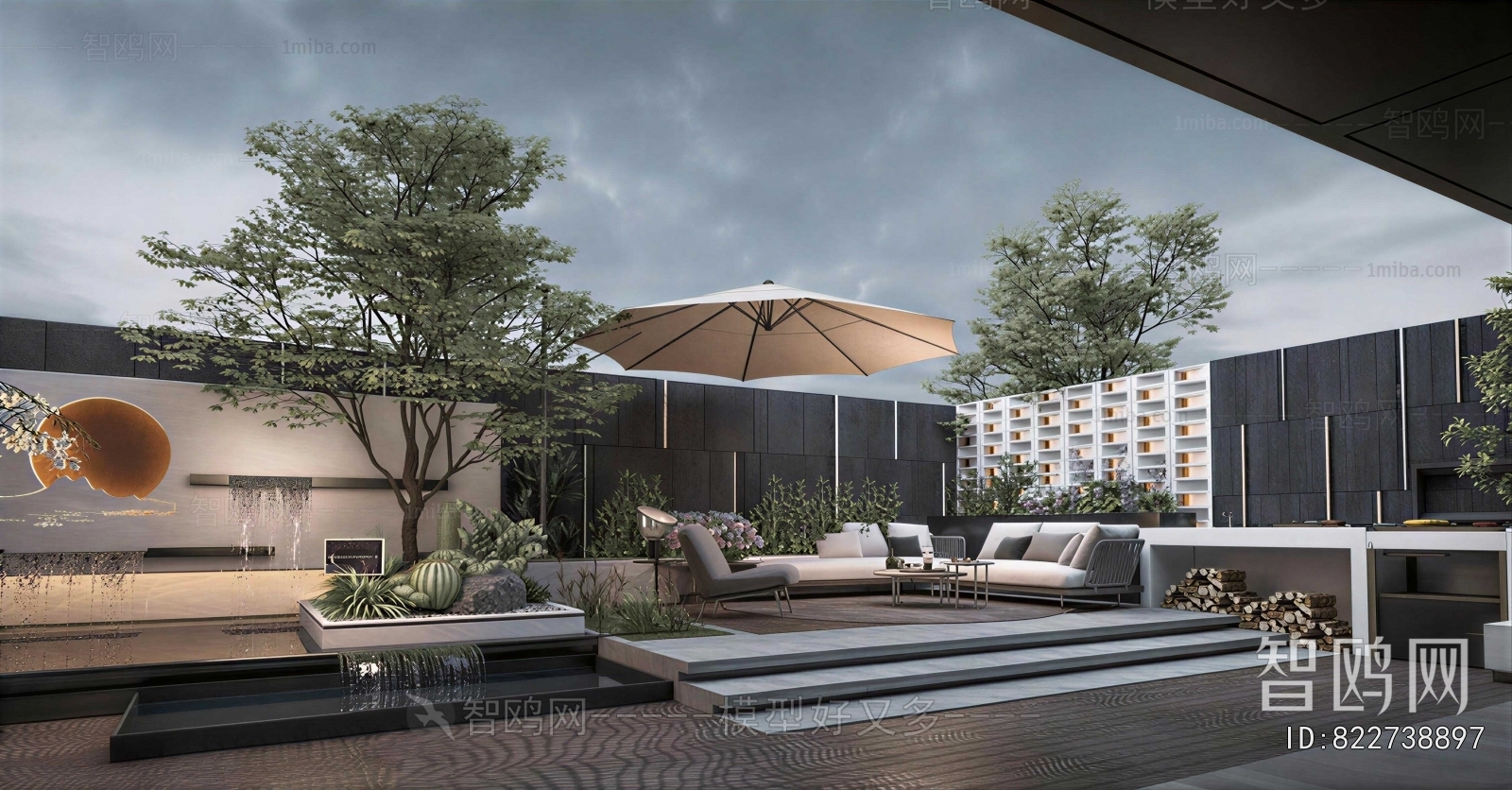Modern Courtyard/landscape