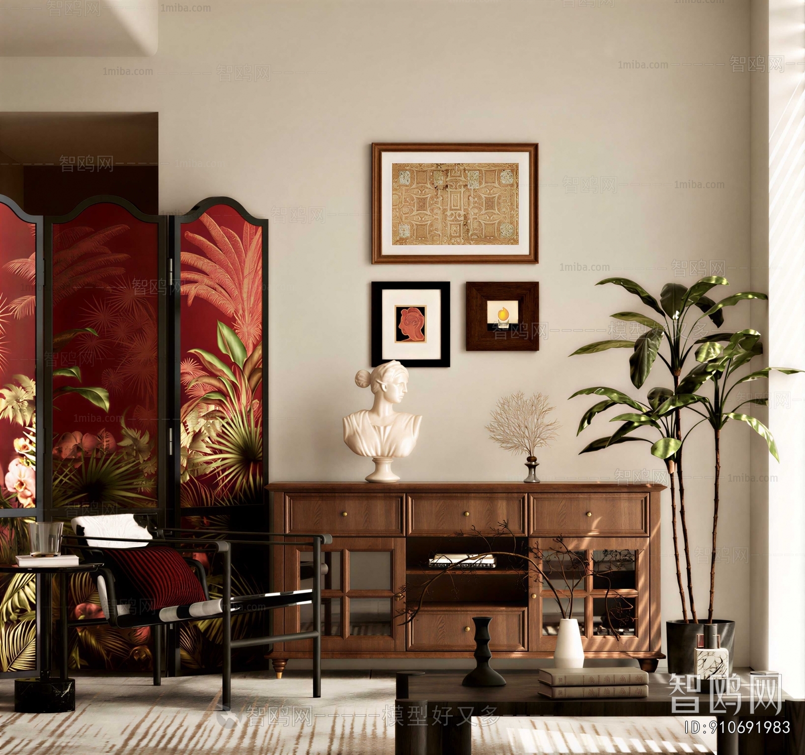 New Chinese Style A Living Room