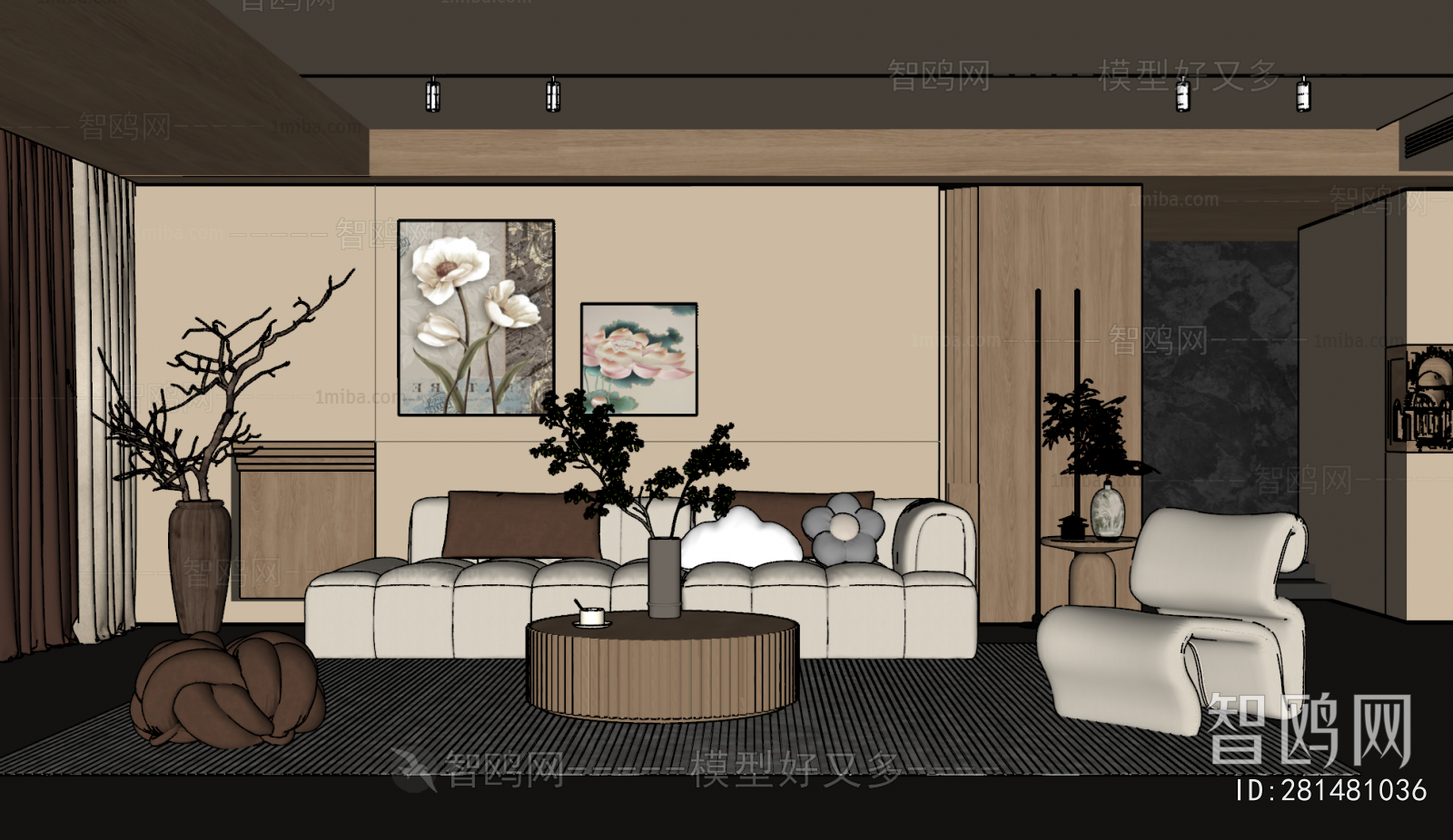 New Chinese Style A Living Room