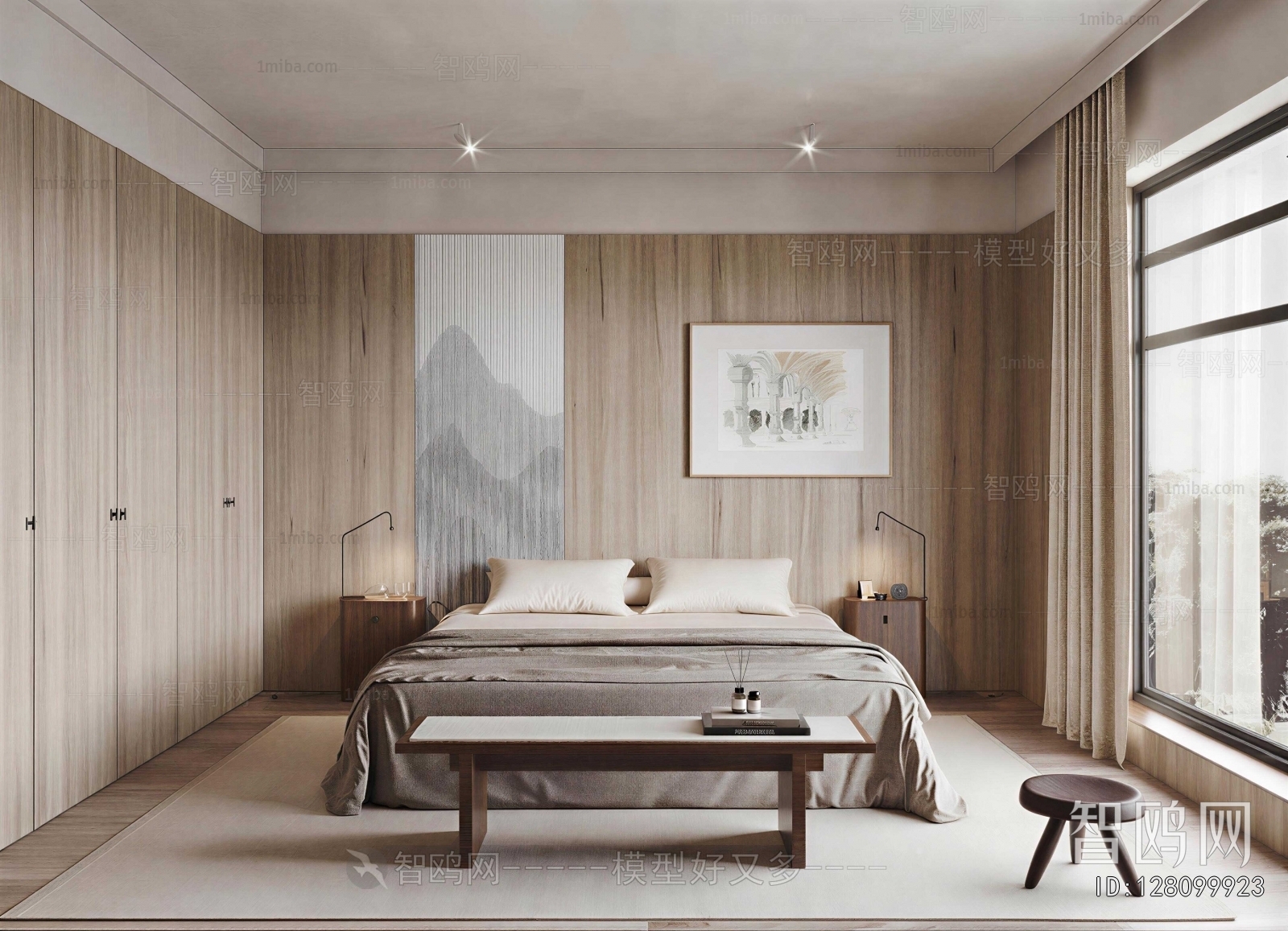 Wabi-sabi Style Bedroom