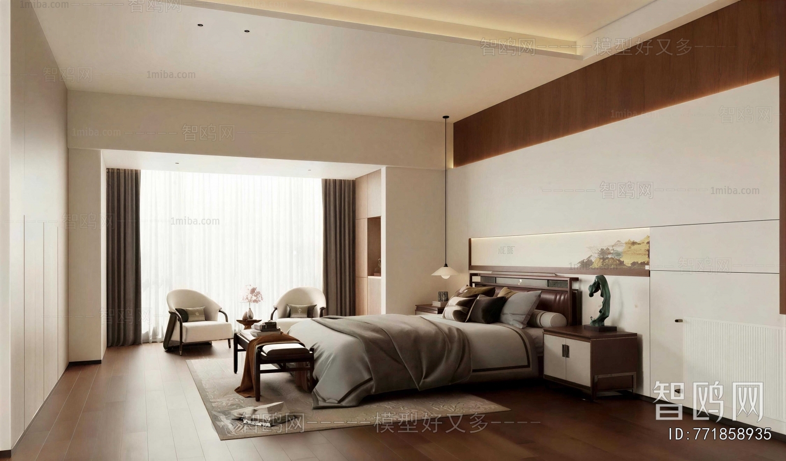 New Chinese Style Bedroom