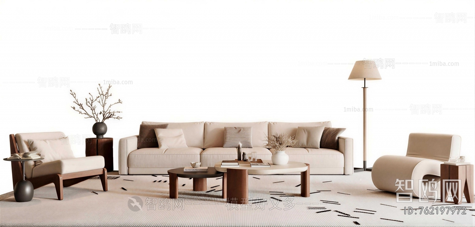 Wabi-sabi Style Sofa Combination