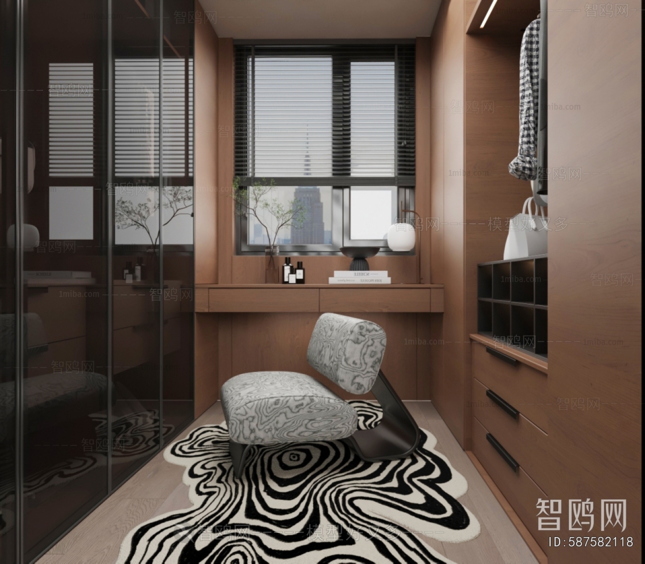 Modern Clothes Storage Area