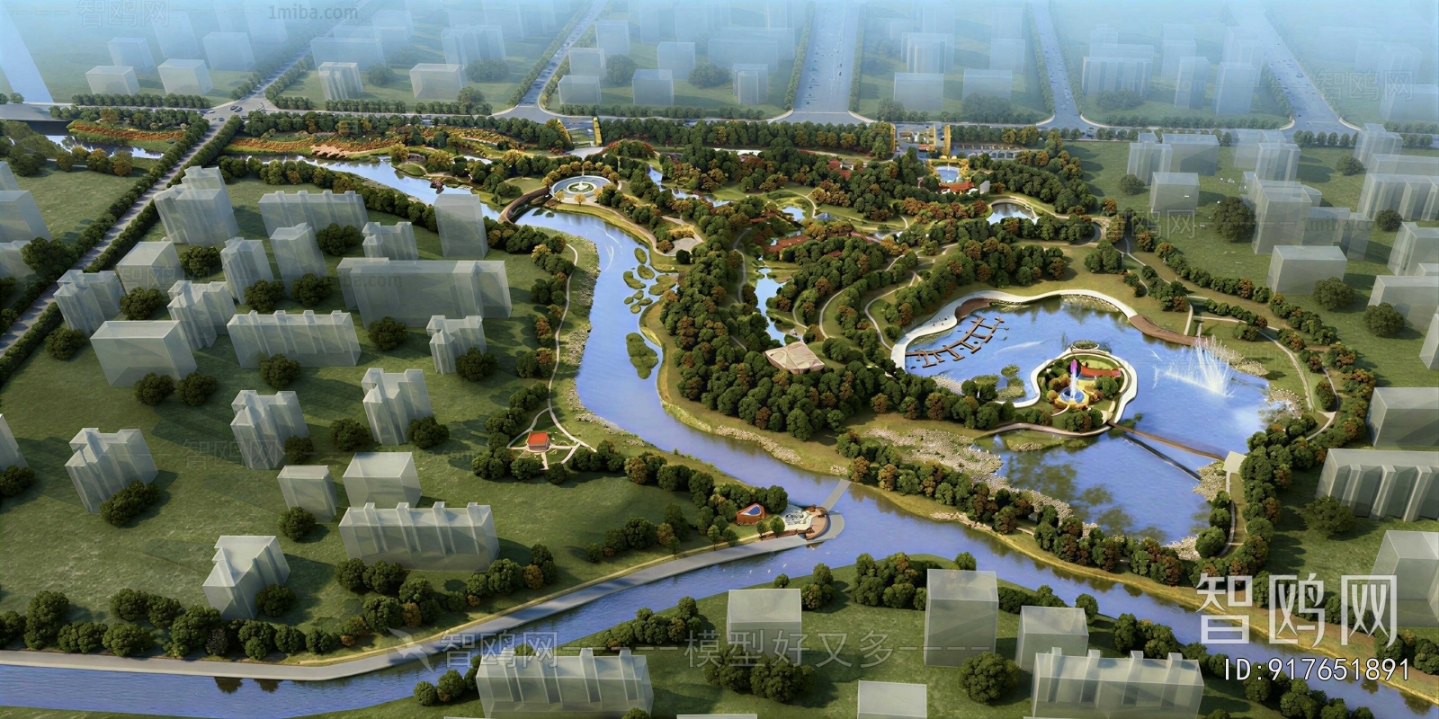 Modern Architectural Bird's-eye View Planning