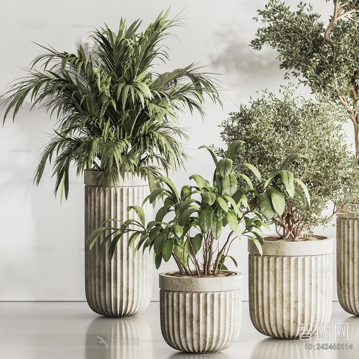 Modern Ground Green Plant Potted Plants