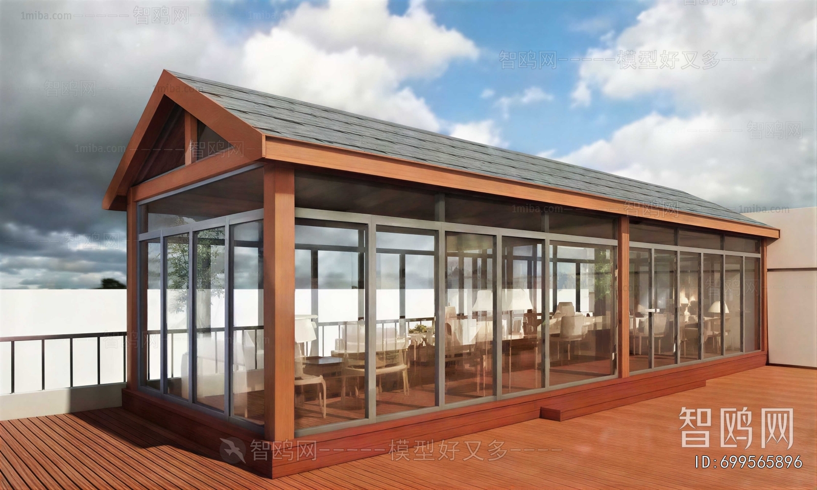 New Chinese Style Glass Sunshine Room