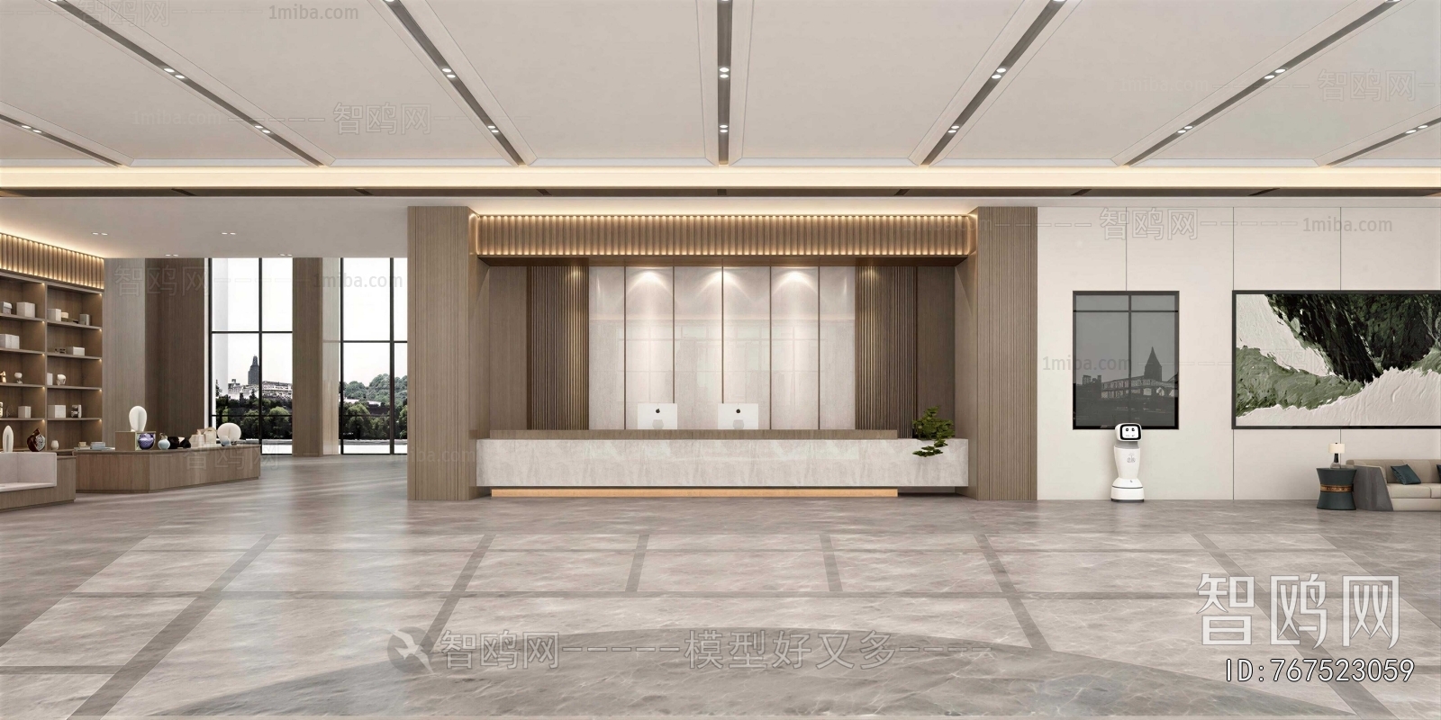 Modern Office Reception Desk