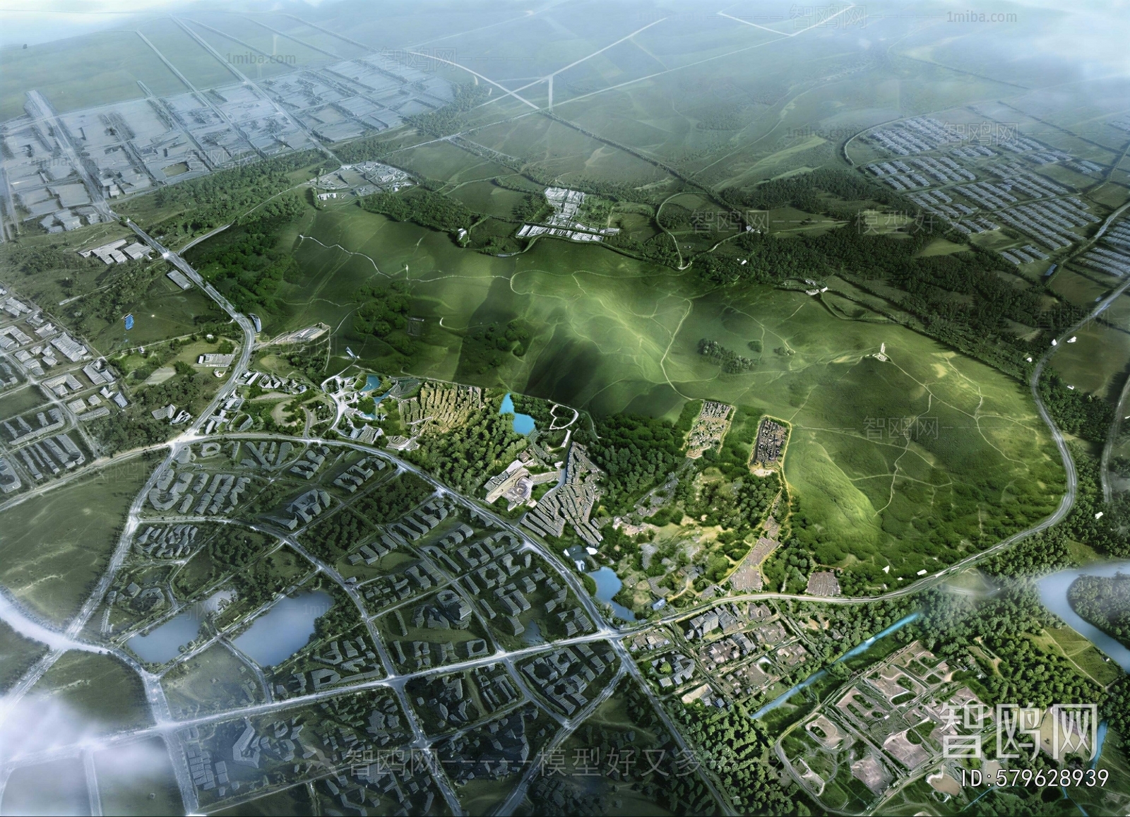 Modern Architectural Bird's-eye View Planning