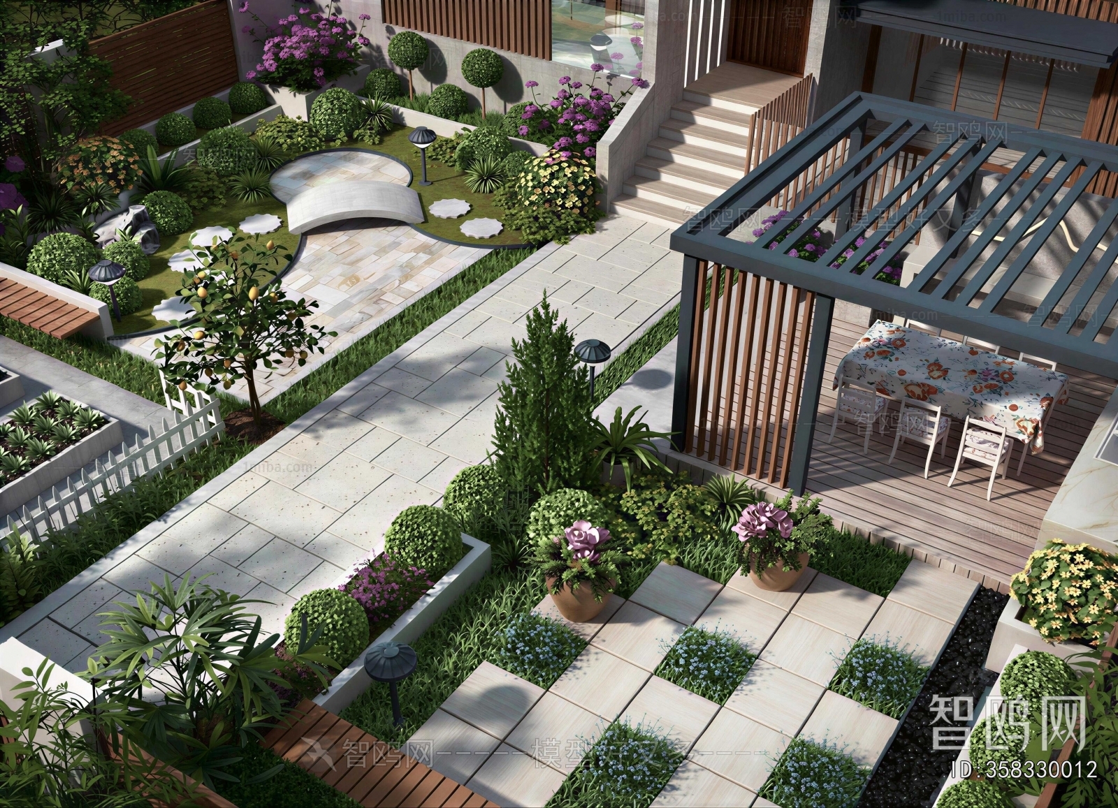 Modern Courtyard/landscape