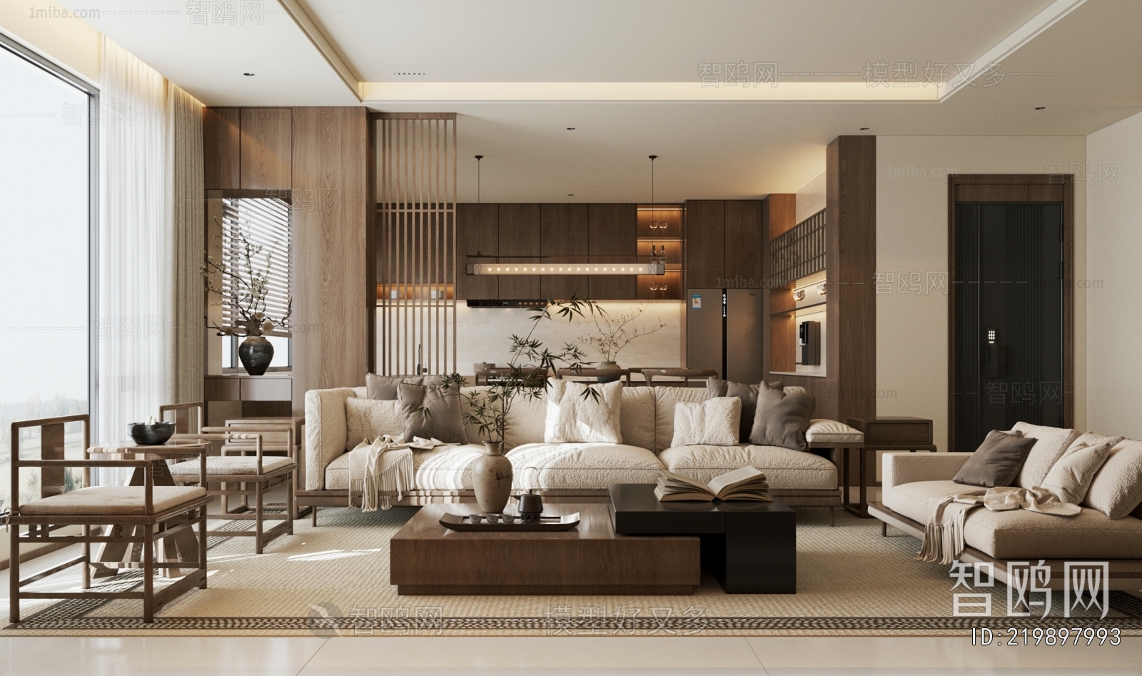 New Chinese Style A Living Room