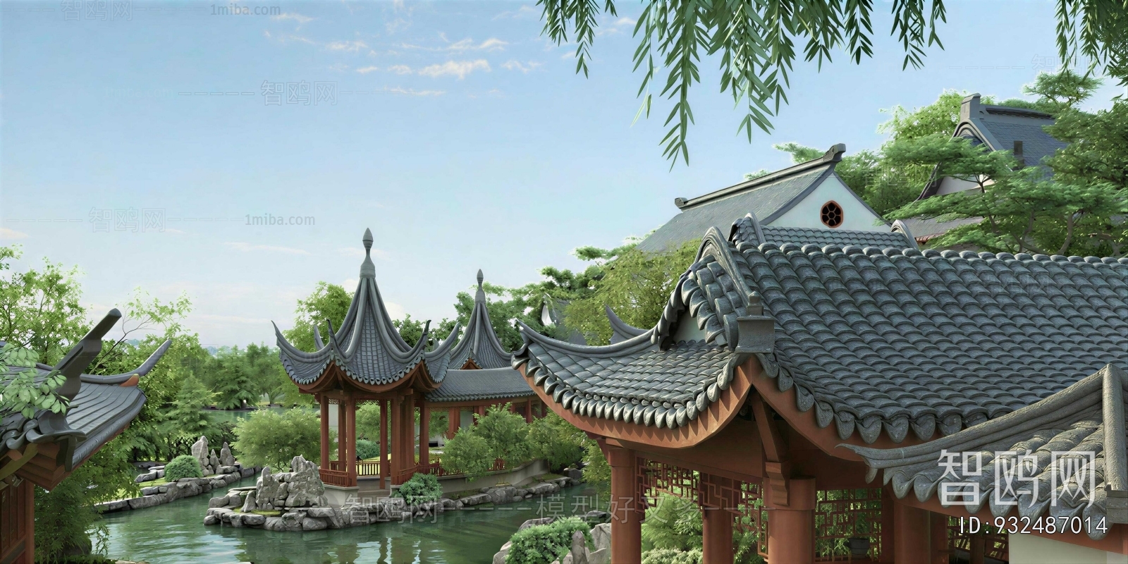 New Chinese Style Garden Landscape