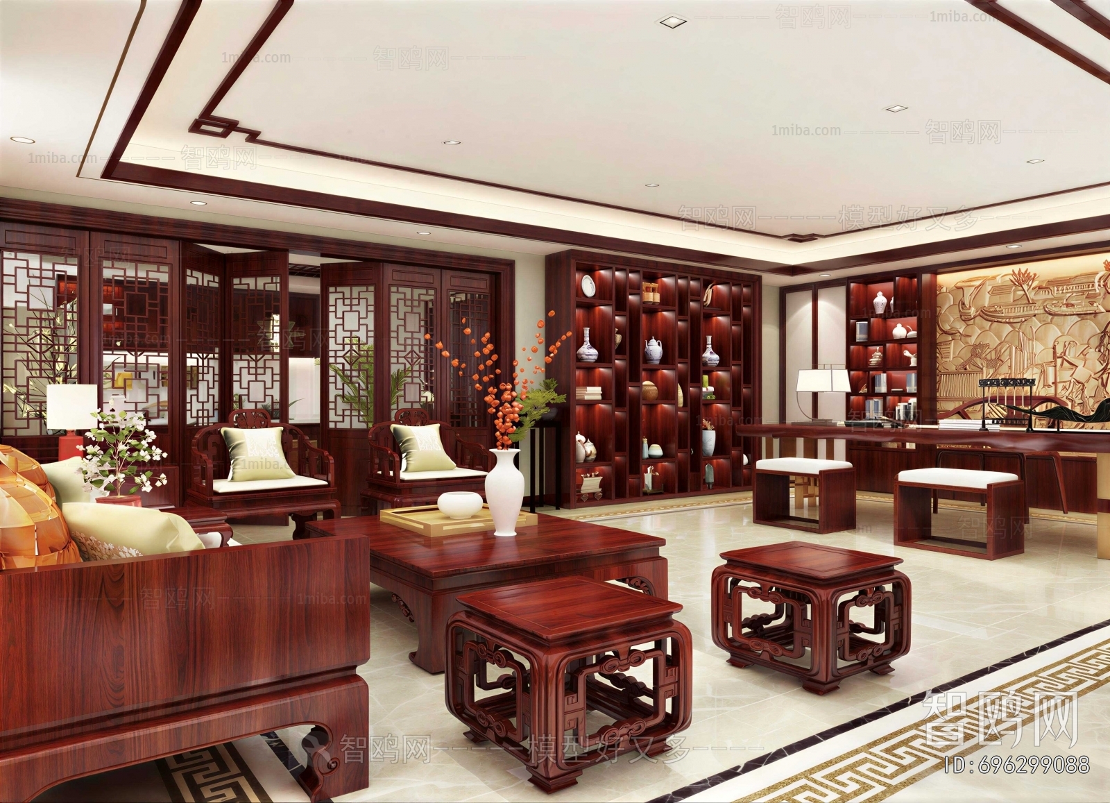 New Chinese Style A Living Room